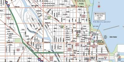 Карта вуліц Чыкага